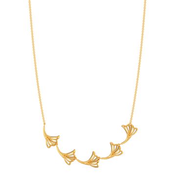 Dusky Petals Gold Necklaces