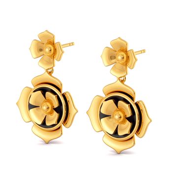 Moonlit Blossom Gold Earrings