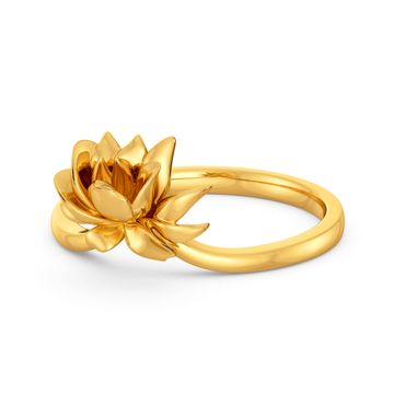 Lotus Dapple Gold Rings