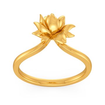 Lotus Dapple Gold Rings