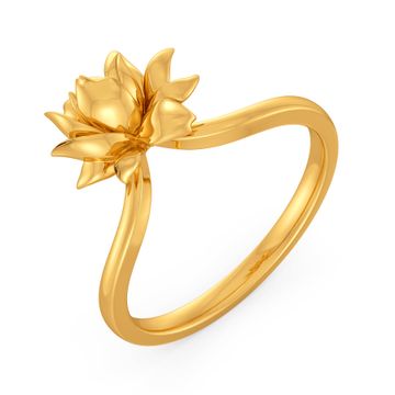 Lotus Dapple Gold Rings