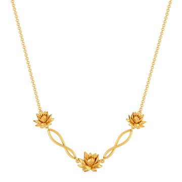 Lotus Dapple Gold Necklaces