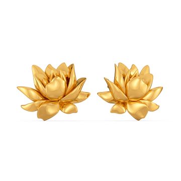Lotus Dapple Gold Earrings