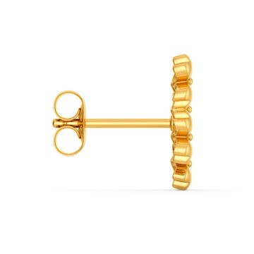 Floral Cluster Gold Earrings