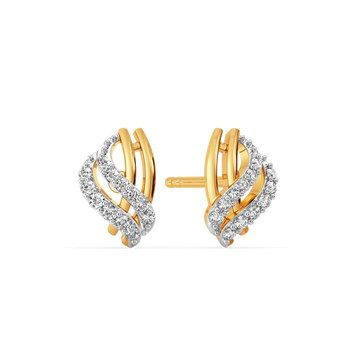 Drapes of Elegance Diamond Earrings