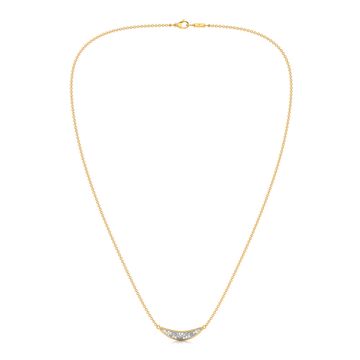 Pleasant Crescent Diamond Necklaces