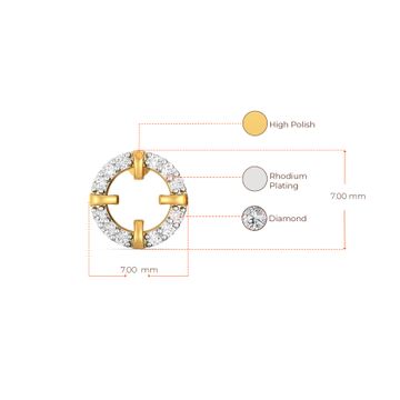 Bull's Eye Diamond Earrings