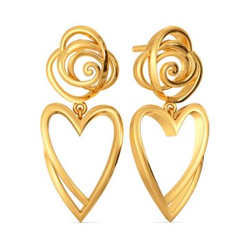 Fierce Romance Gold Earrings