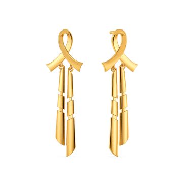 Disco Vogue  Gold Earrings