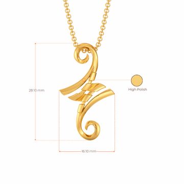 Party Popper Gold Pendants