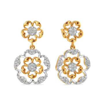 Petal Depth Diamond Earrings