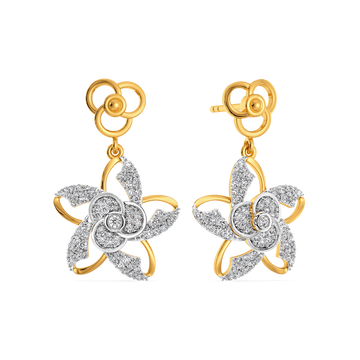 Petal Whirl Diamond Earrings