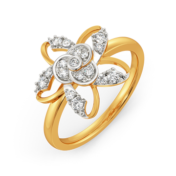 Petal Whirl Diamond Rings