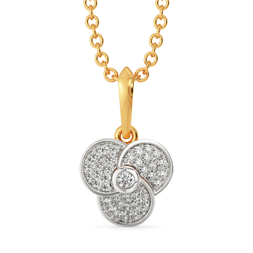 Petal Whirl Diamond Pendants