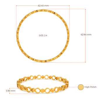 Retro Revival Gold Bangles