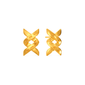 Retro Revival  Gold Earrings