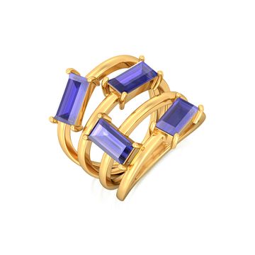 Random Rectangle Gemstone Rings