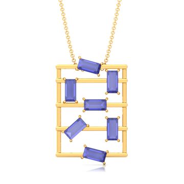 Random Rectangle Gemstone Pendants