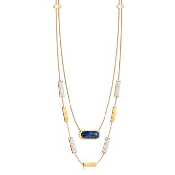 Indigo Denim Gemstone Necklaces