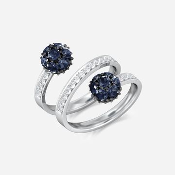 Blue Orb Diamond Rings