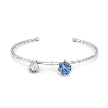Blue Orb Diamond Bangles
