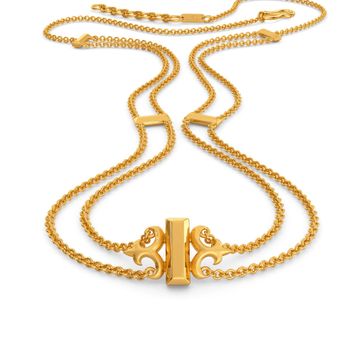 Victorian Swirls Gold Necklaces