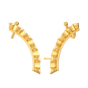 Frill O Fable Gold Stud Earring