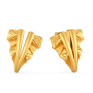 Will to Frill Gold Earrings