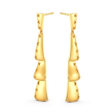 My Kinda Ruffle Gold Earrings