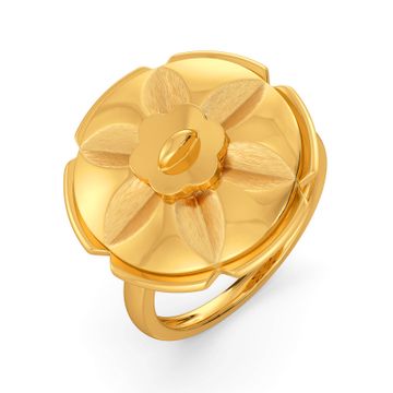 Floral Weaves Gold Rings