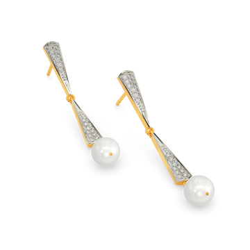 Pearl Queen Diamond Earrings