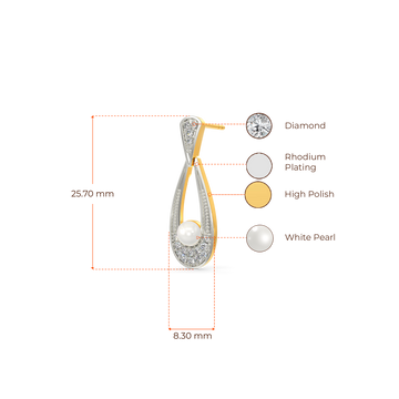 Pearl Twist Diamond Earrings