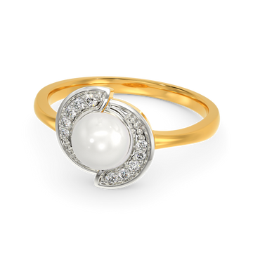 Pearl Twist Diamond Rings