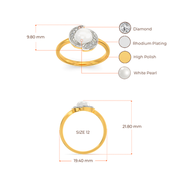 Pearl Twist Diamond Rings