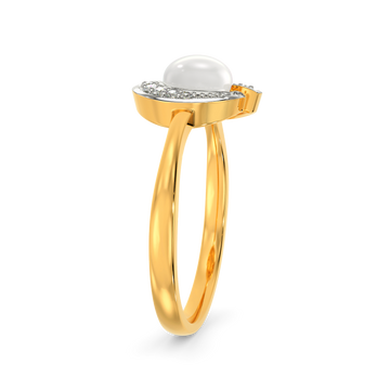 Pearl Twist Diamond Rings