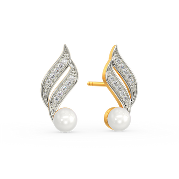 Pearl Rock Diamond Earrings