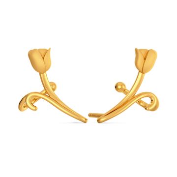 Twirl Vines Gold Earrings