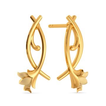 Vine Intertwine Gold Earrings