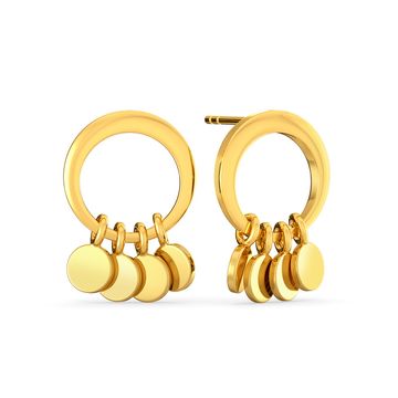 Sync in Sequin Gold Earrings