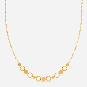 Sync in Sequin Gold Necklaces