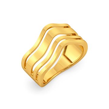 Frill Twill Gold Rings