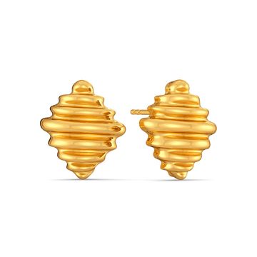 Ruffle Bites Gold Earrings