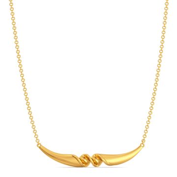 Ruffle Twirl Gold Necklaces