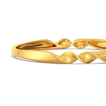 Ruffle Twirl Gold Bangles