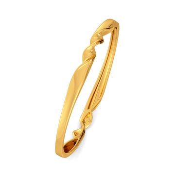 Ruffle Twirl Gold Bangles