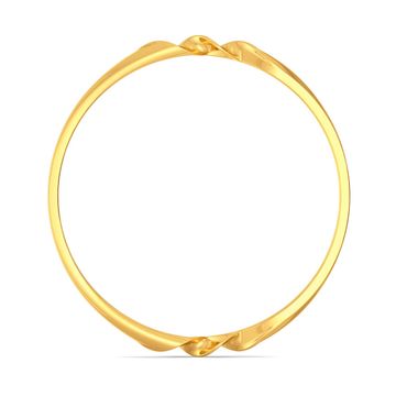 Ruffle Twirl Gold Bangles