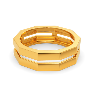 All Around Volume Gold Rings