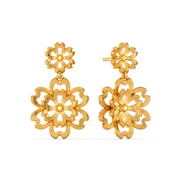 Amber Glow Gold Earrings