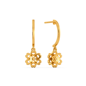 Amber Glow Gold Earrings