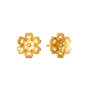 Amber Glow Gold Earrings